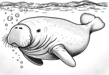 Dugong: kostenlose Ausmalbilder
