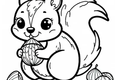 Eichhörnchen-Ausmalbilder kostenlos herunterladen