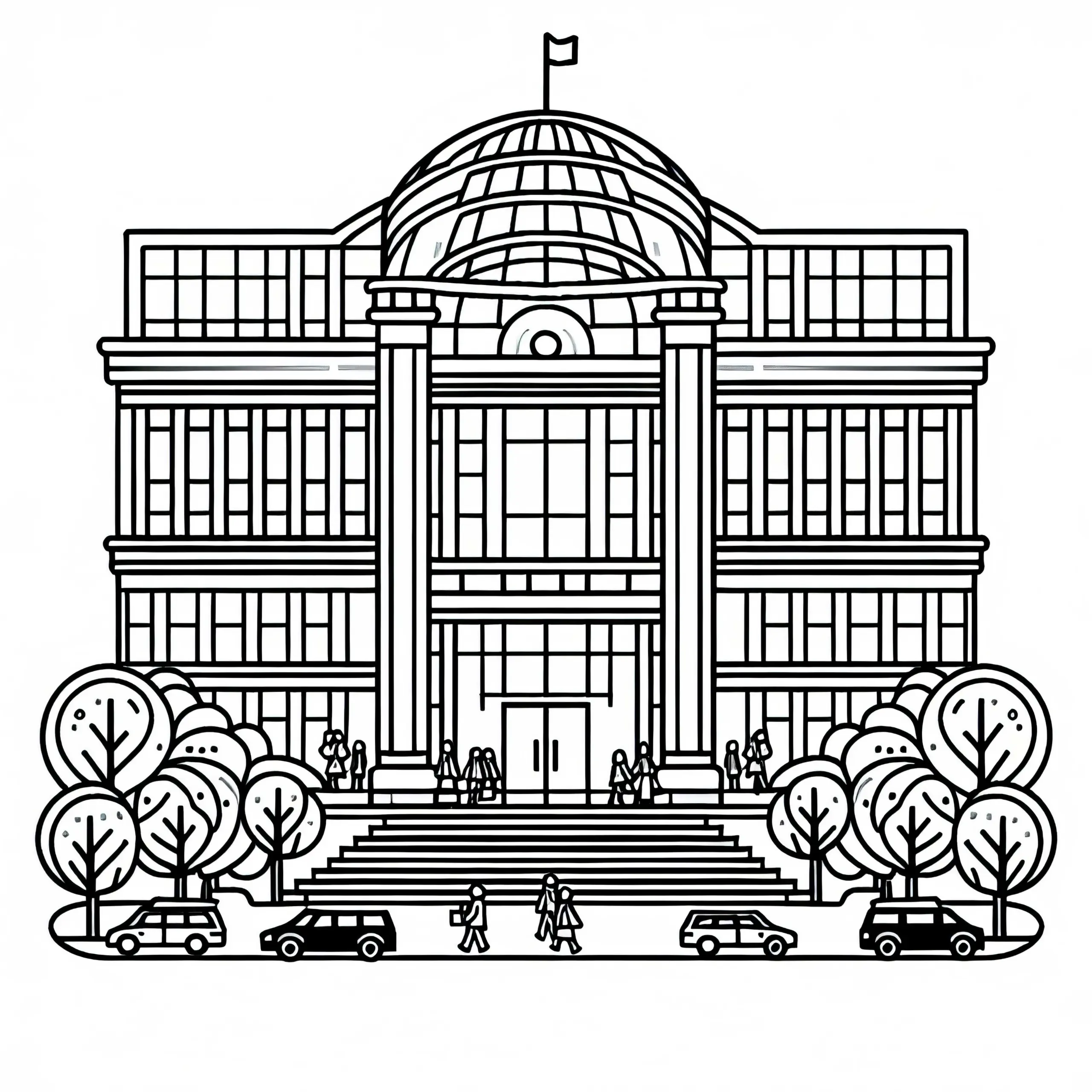 Einkaufszentrum Malvorlage Kostenlos (Ausmalbild)