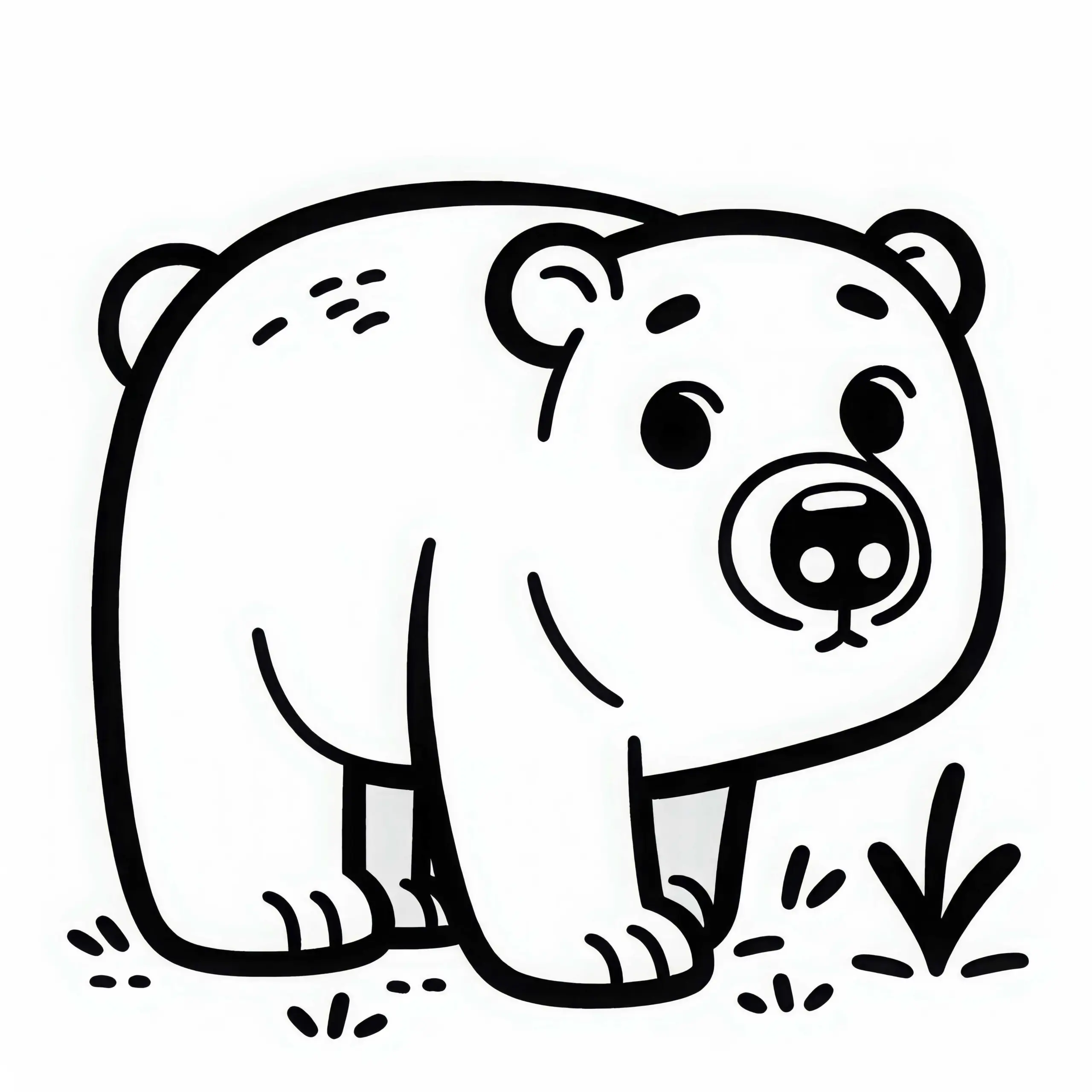 Eisbär Ausmalbild zum Herunterladen (Gratis)
