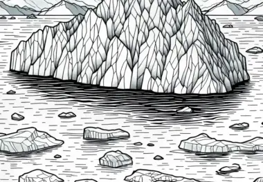 Eisberg Ausmalbild Polarregion Kostenlos