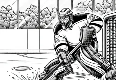 Eishockey Spieler Ausmalbild Detailreich Kostenlos