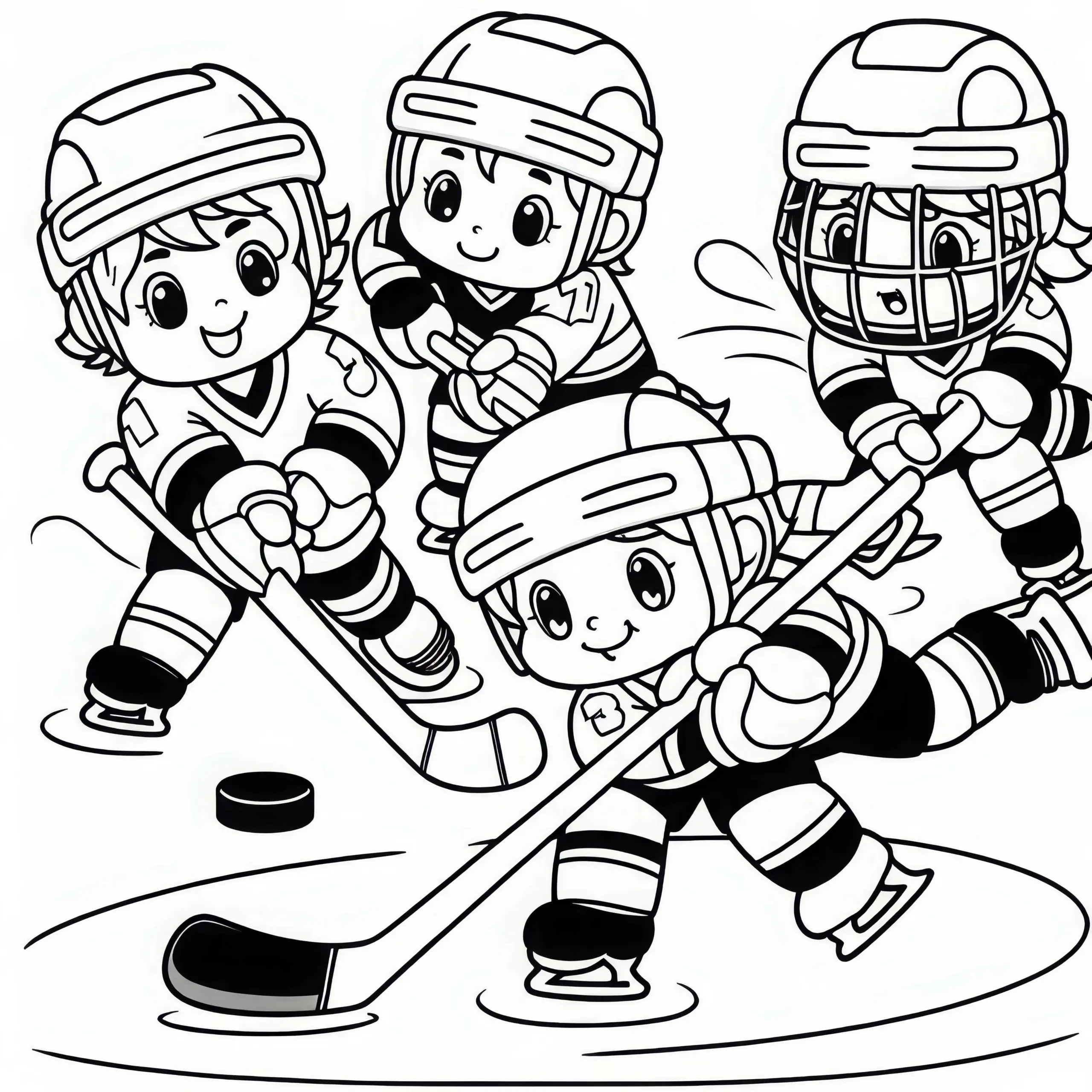 Eishockey Spieler Malvorlage kostenlos (Ausmalbild)