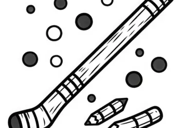Eishockey Schläger Malvorlage einfach kostenlos