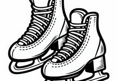 Eiskunstlaufschuhe Ausmalbild Gratis