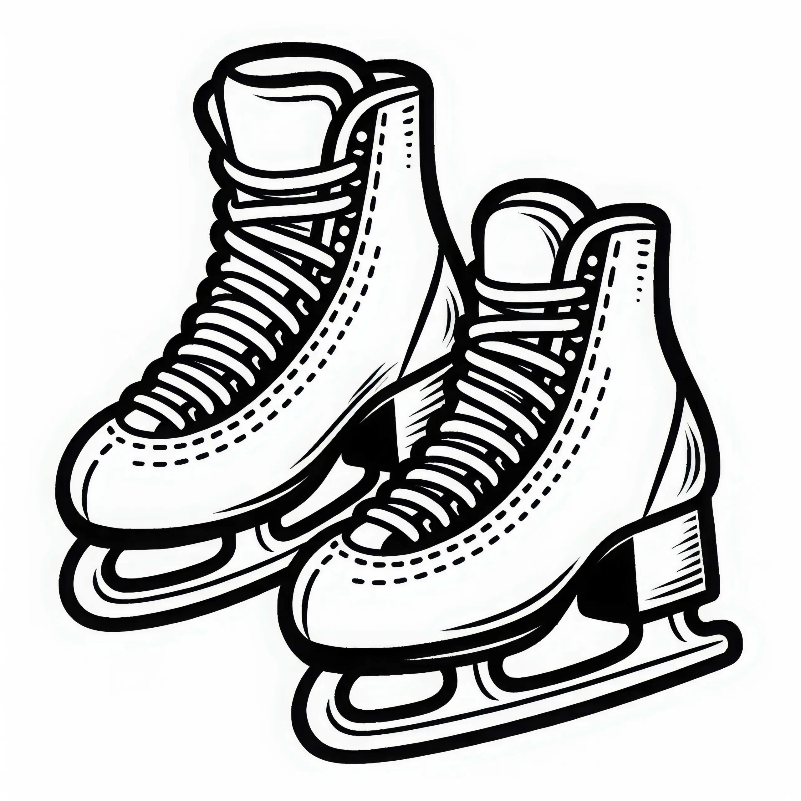 Eiskunstlaufschuhe Ausmalbild Gratis
