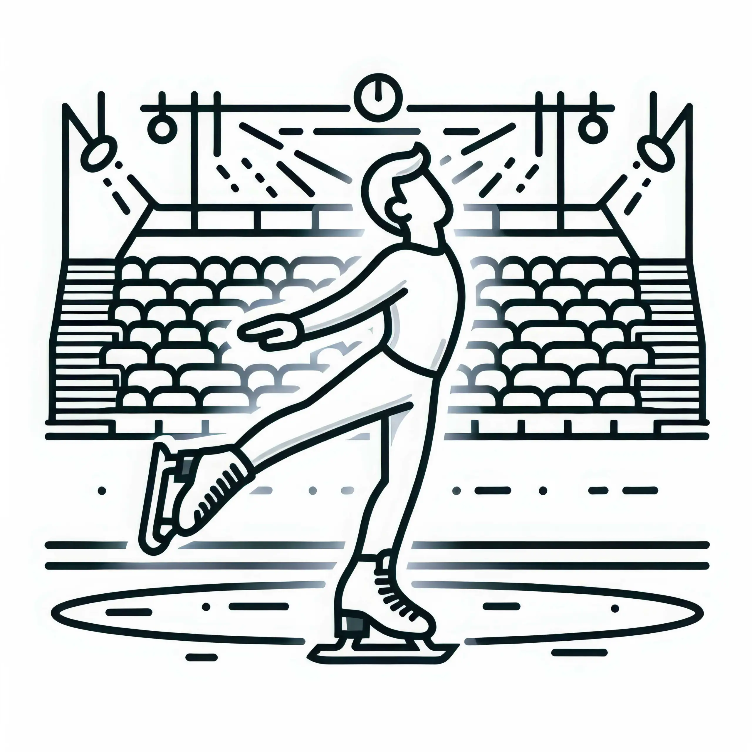 Eissporthalle Ausmalbild Einfach Kostenlos