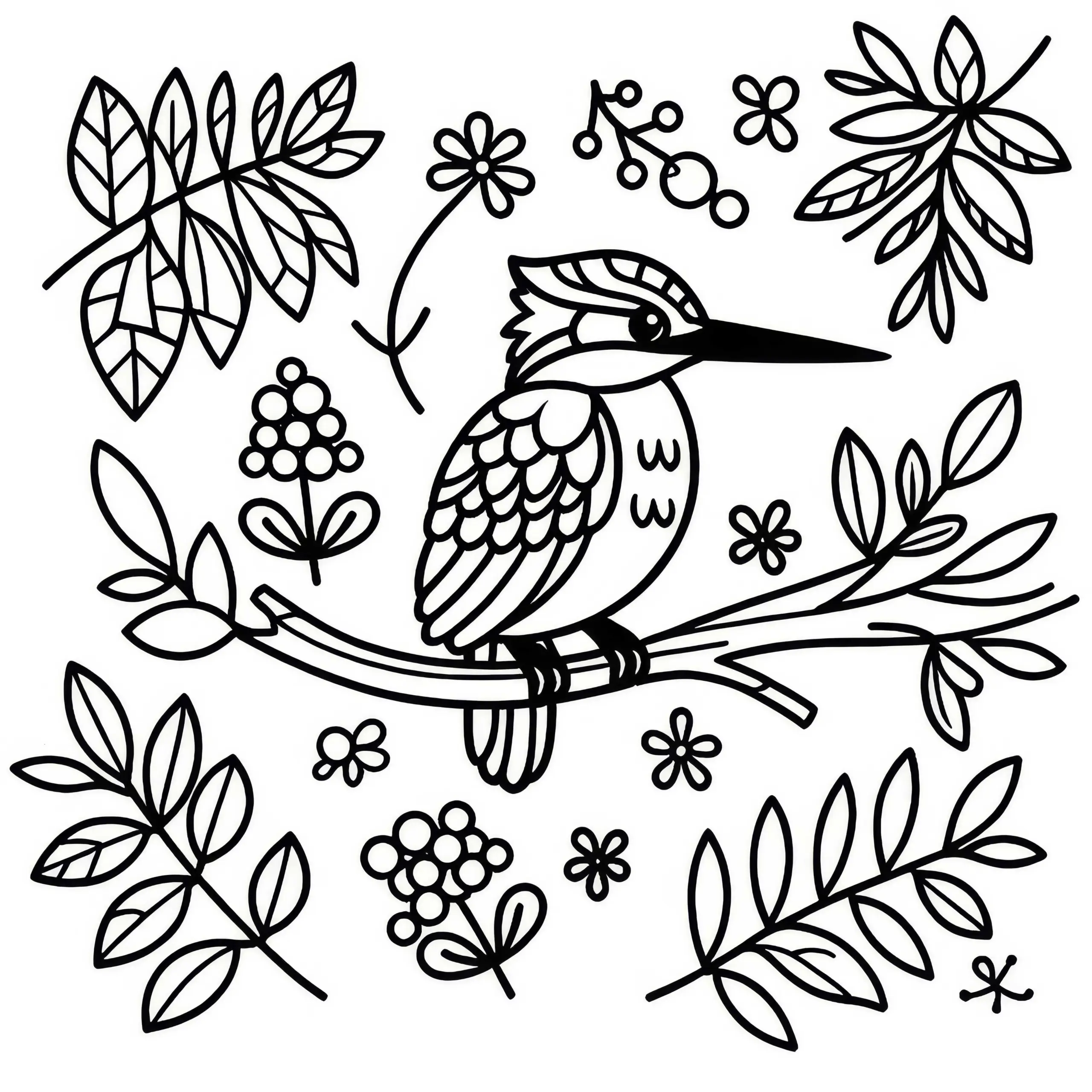 Eisvogel Vogel Europa Malvorlage Kostenlos (Ausmalbild)