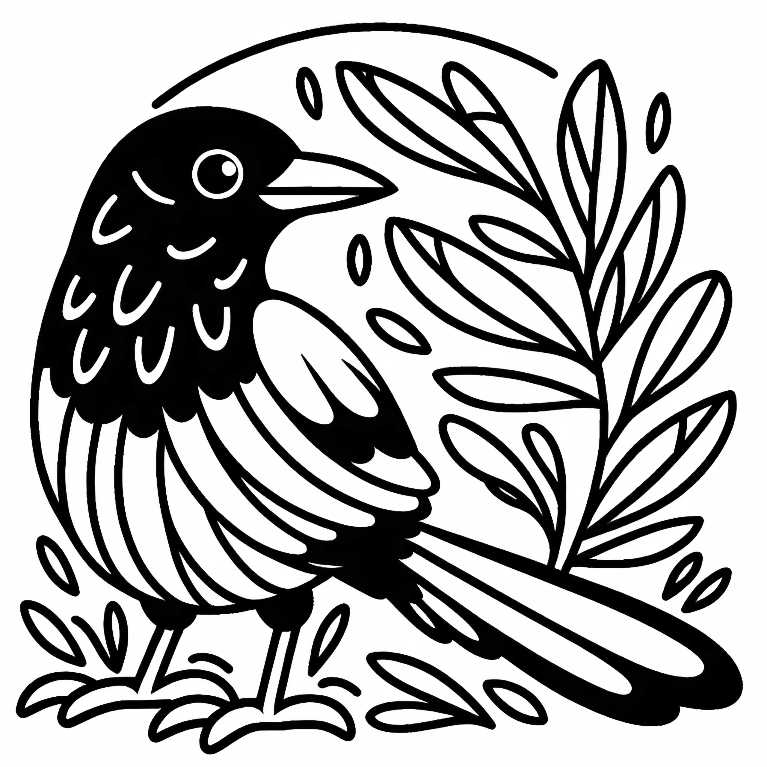 Elster Vogel Europa Ausmalbild Gratis