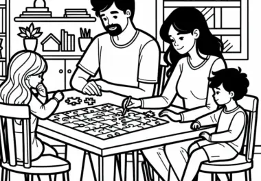 Familienleben: kostenlose Ausmalbilder