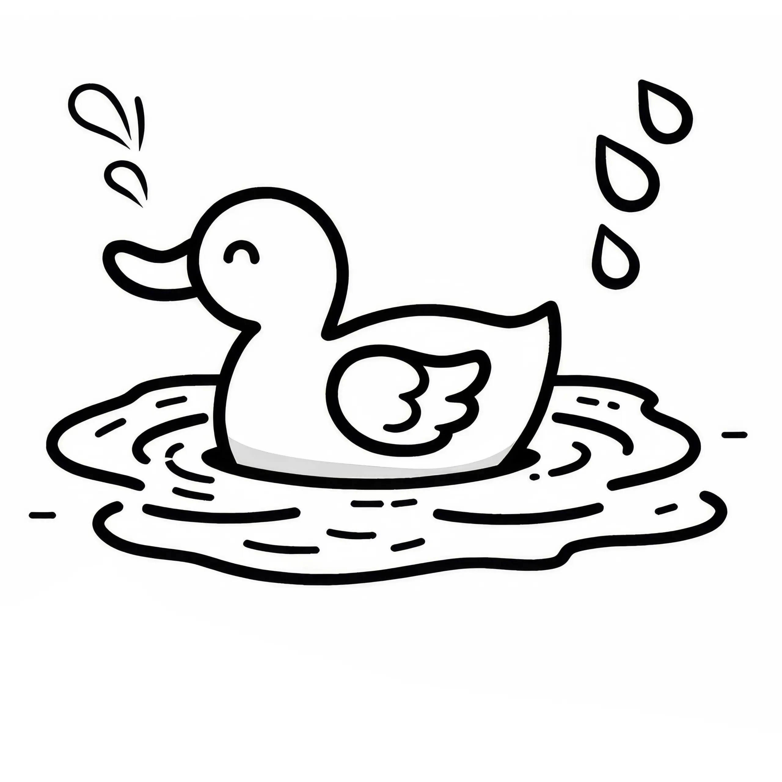 Enten Ausmalbild zum Download (Kostenlos)