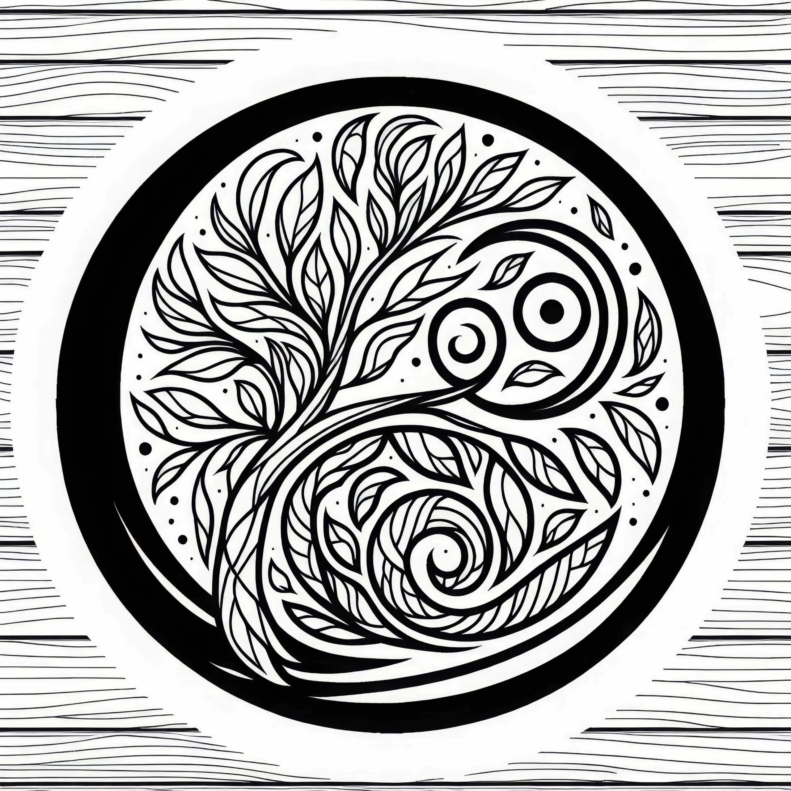 Esche Malvorlage Keltisches Sternzeichen Kostenlos (Ausmalbild)