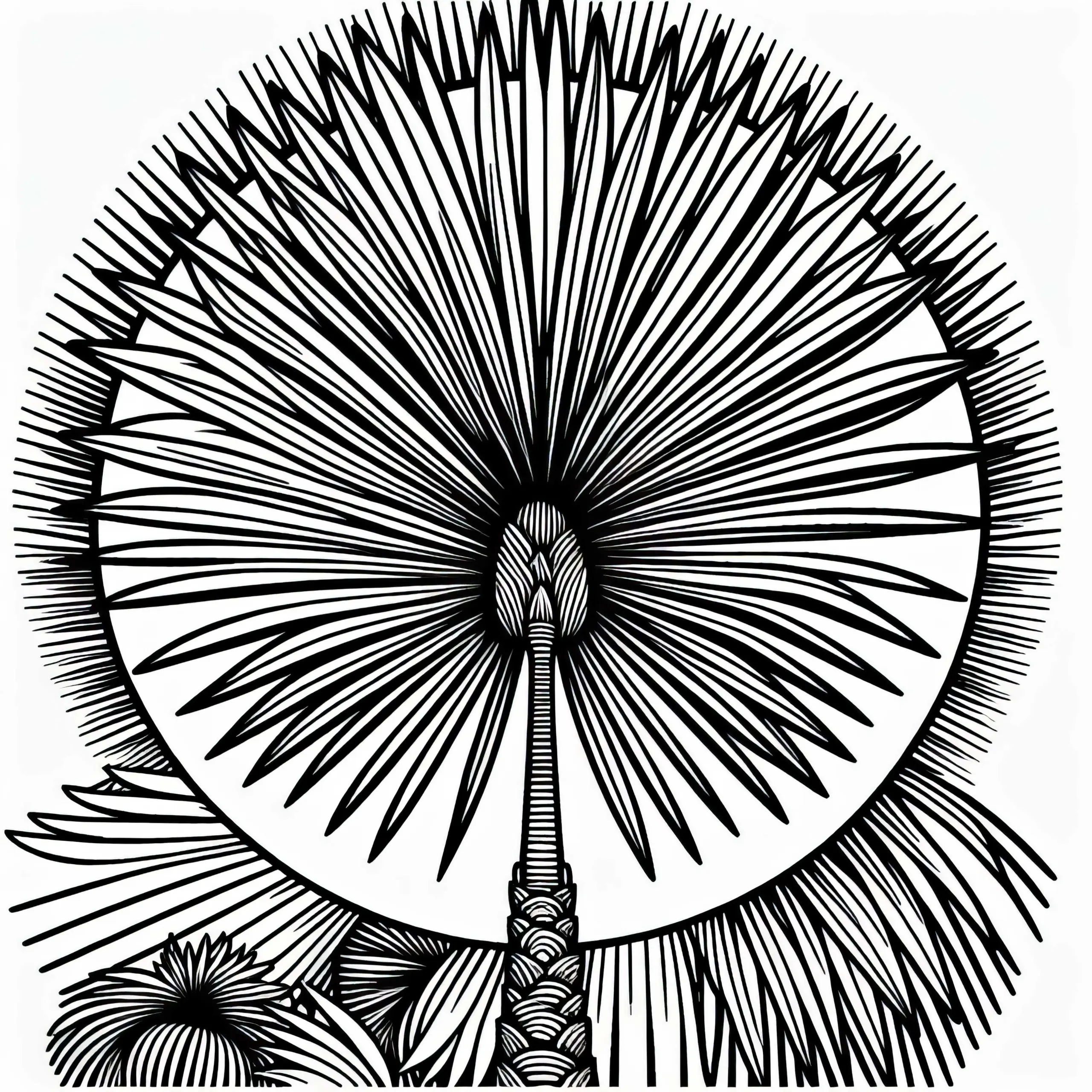 Fächerpalme Livistona spp. Ausmalbild Gratis