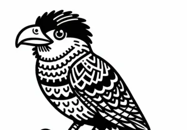 Falklandkarakara – Striated Caracara Vogel Südamerika Malvorlage Gratis