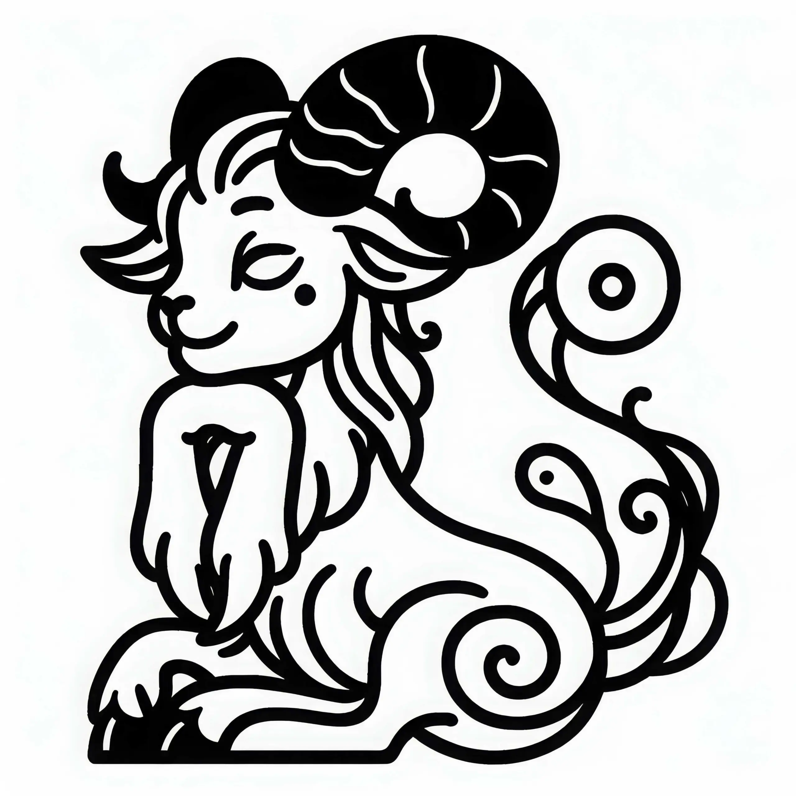 Faun Malvorlage Einfach Kostenlos (Ausmalbild)