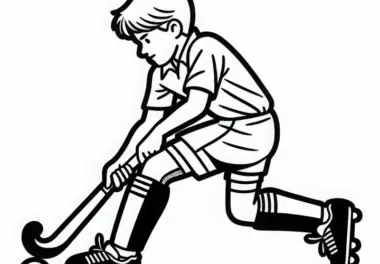 Feldhockey: kostenlose Ausmalbilder