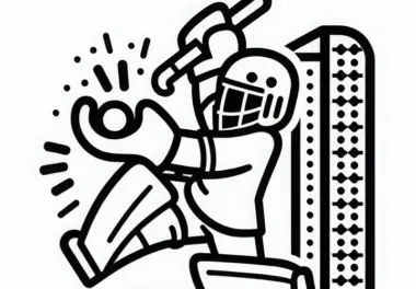 Feldhockey-Torwart macht Parade – Ausmalbild einfach kostenlos