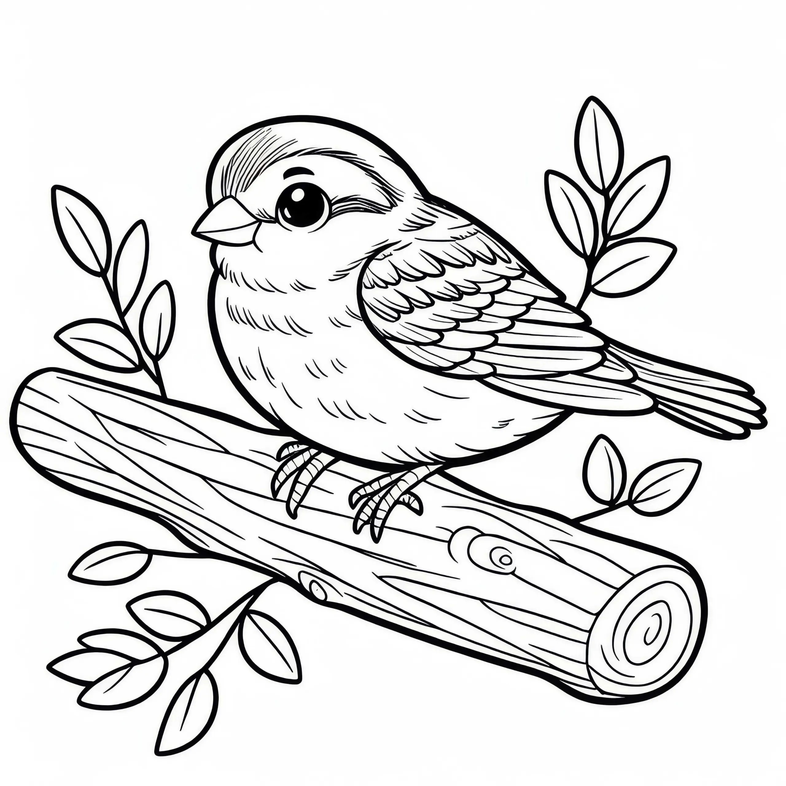 Feldsperling Vogel Europa Malvorlage Kostenlos Herunterladen und Ausmalen (Ausmalbild)