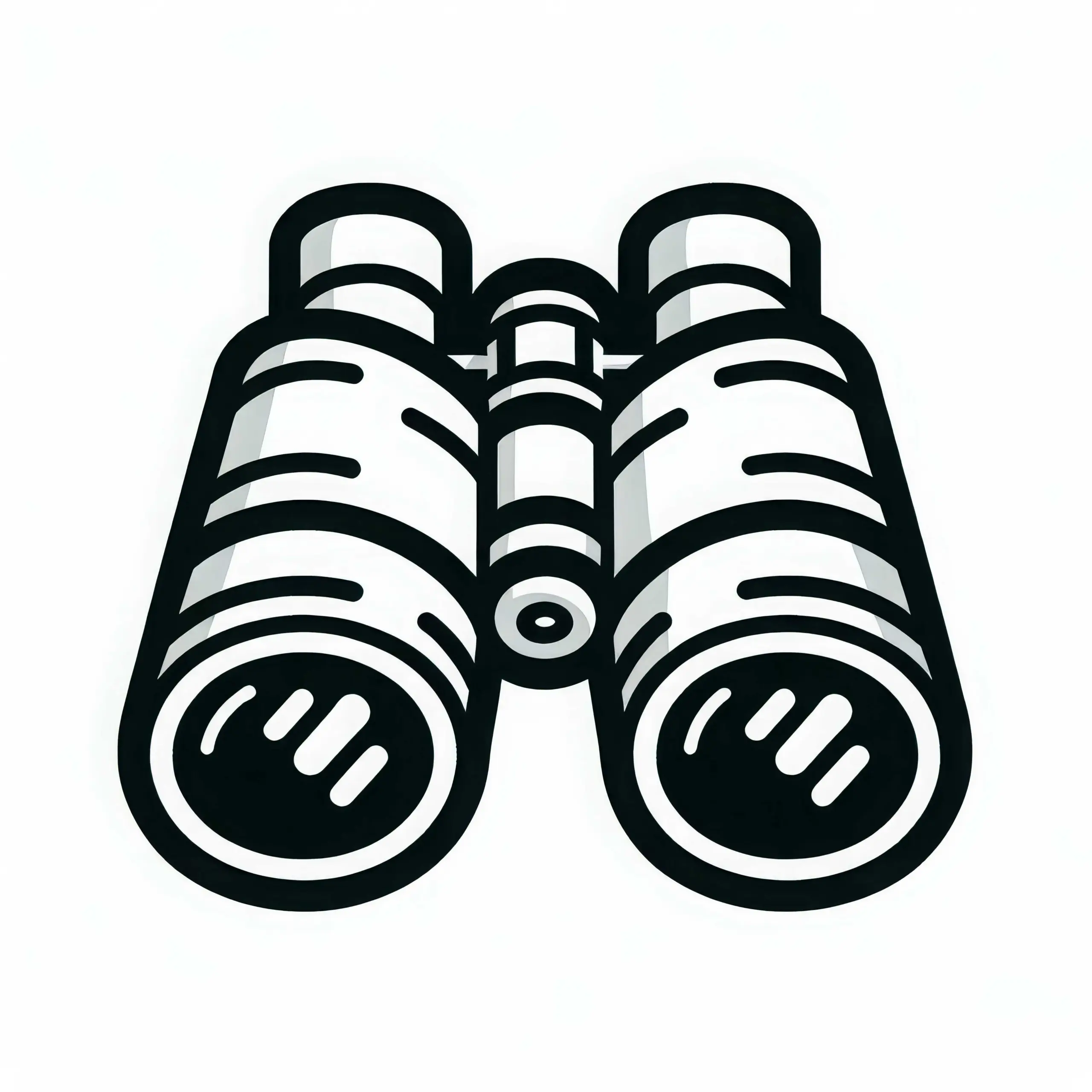 Fernglas eines Rettungsschwimmers – Malvorlage einfach kostenlos (Ausmalbild)