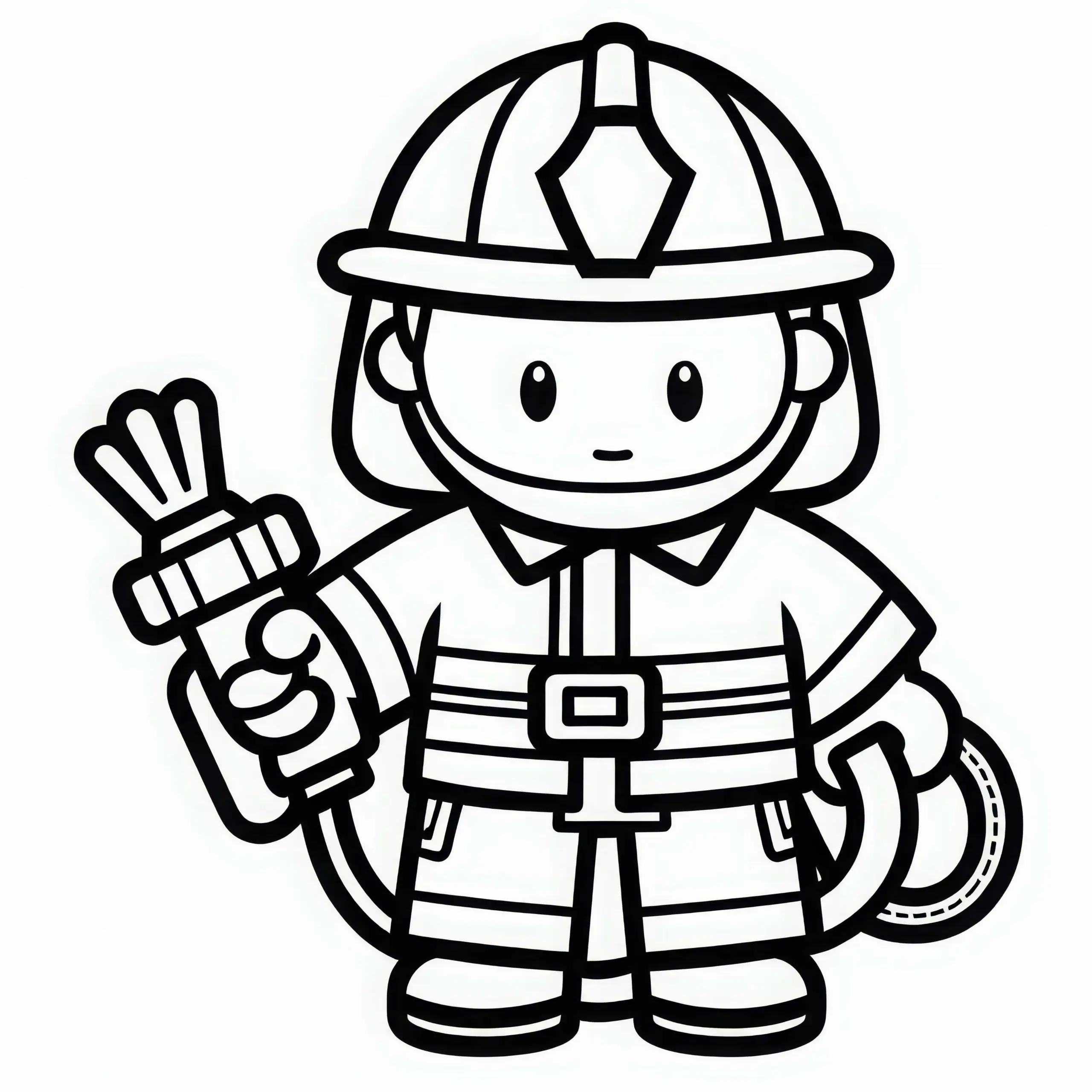Feuerwehrmann Ausmalbild Einfach Kostenlos