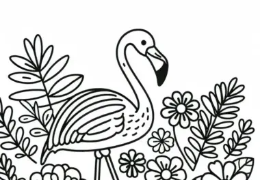 Chilenischer Flamingo Vogel Südamerika Malvorlage Kostenlos