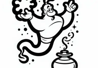 Flaschengeist: kostenlose Ausmalbilder