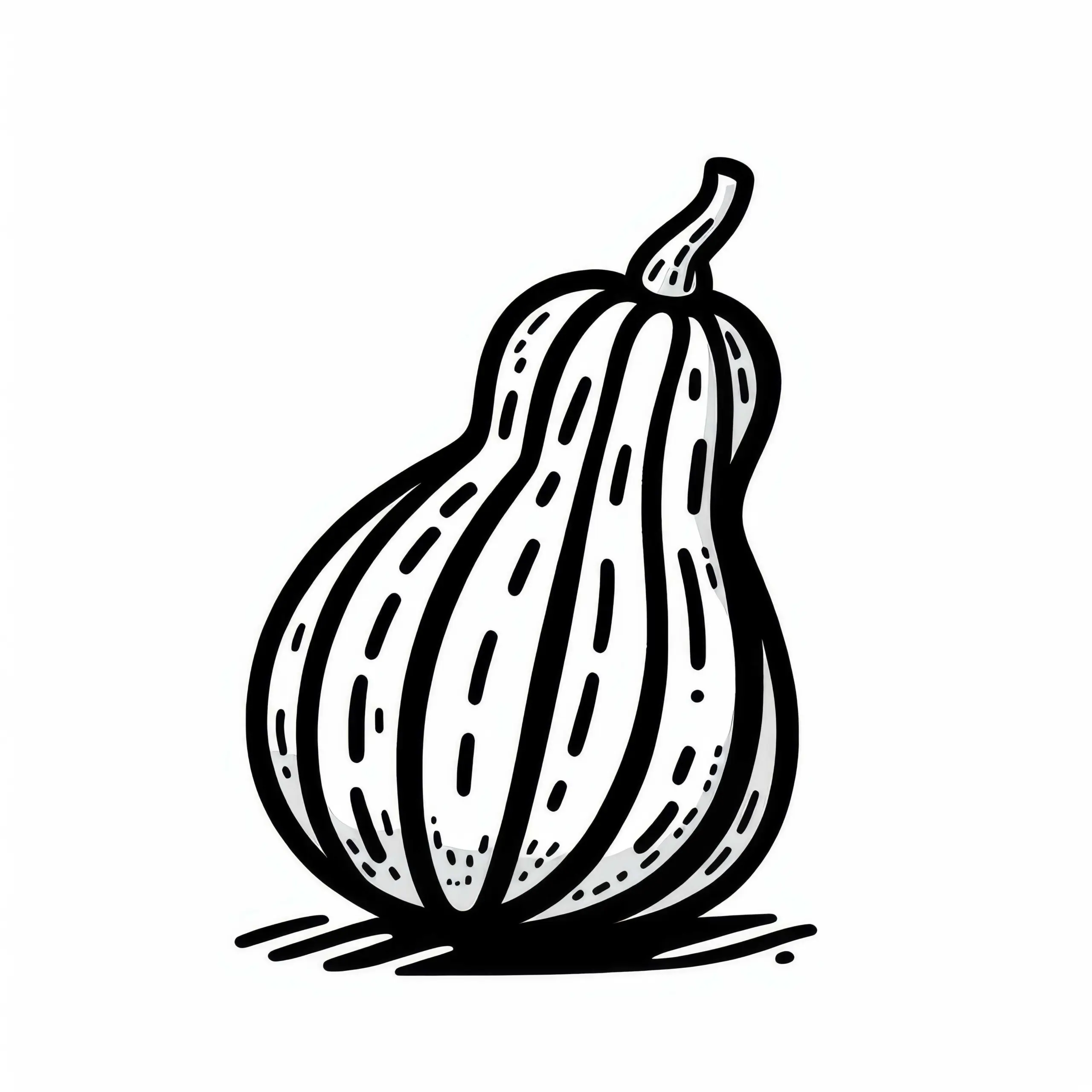Flaschenkurbis Malvorlage Kostenlos Herunterladen und Online Ausmalen (Ausmalbild)
