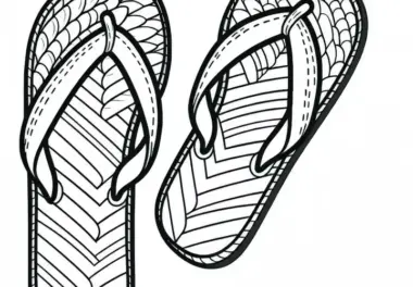 Flip-Flops Malvorlage für Kleidung – Kostenloses Ausmalbild