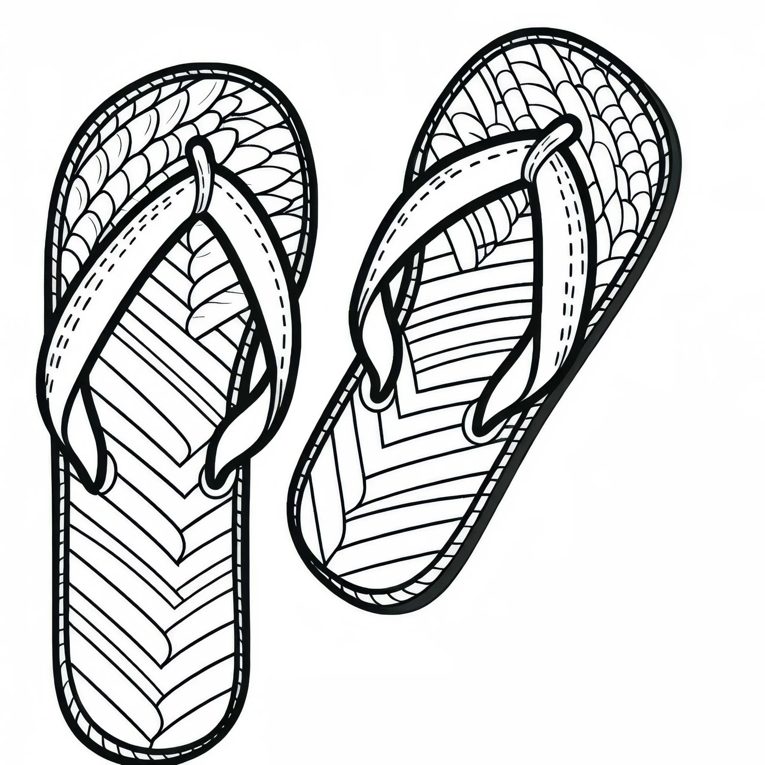 Flip-Flops Malvorlage für Kleidung – Kostenloses Ausmalbild