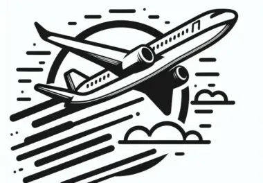 Flugzeug startet – Malvorlage gratis