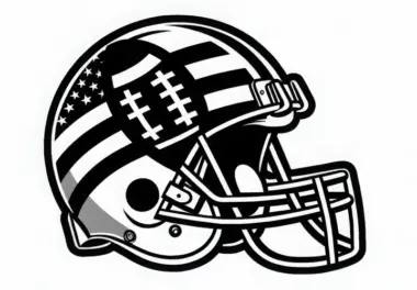 Kostenloses Ausmalbild eines Footballhelms