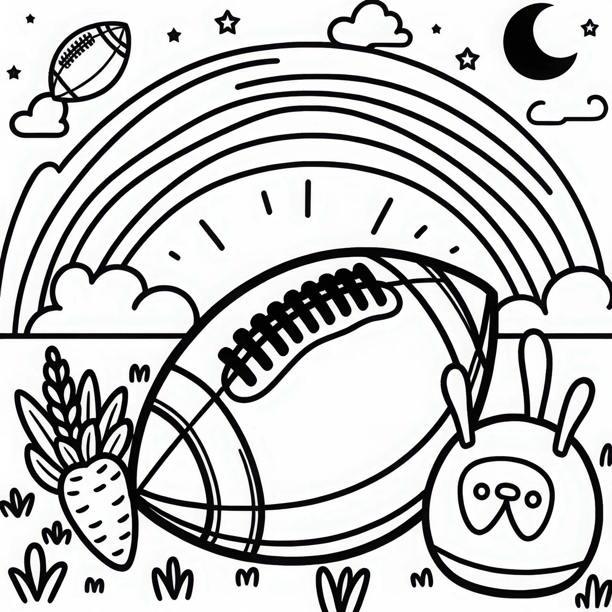 Football Malvorlage Kostenlos Herunterladen (Ausmalbild)