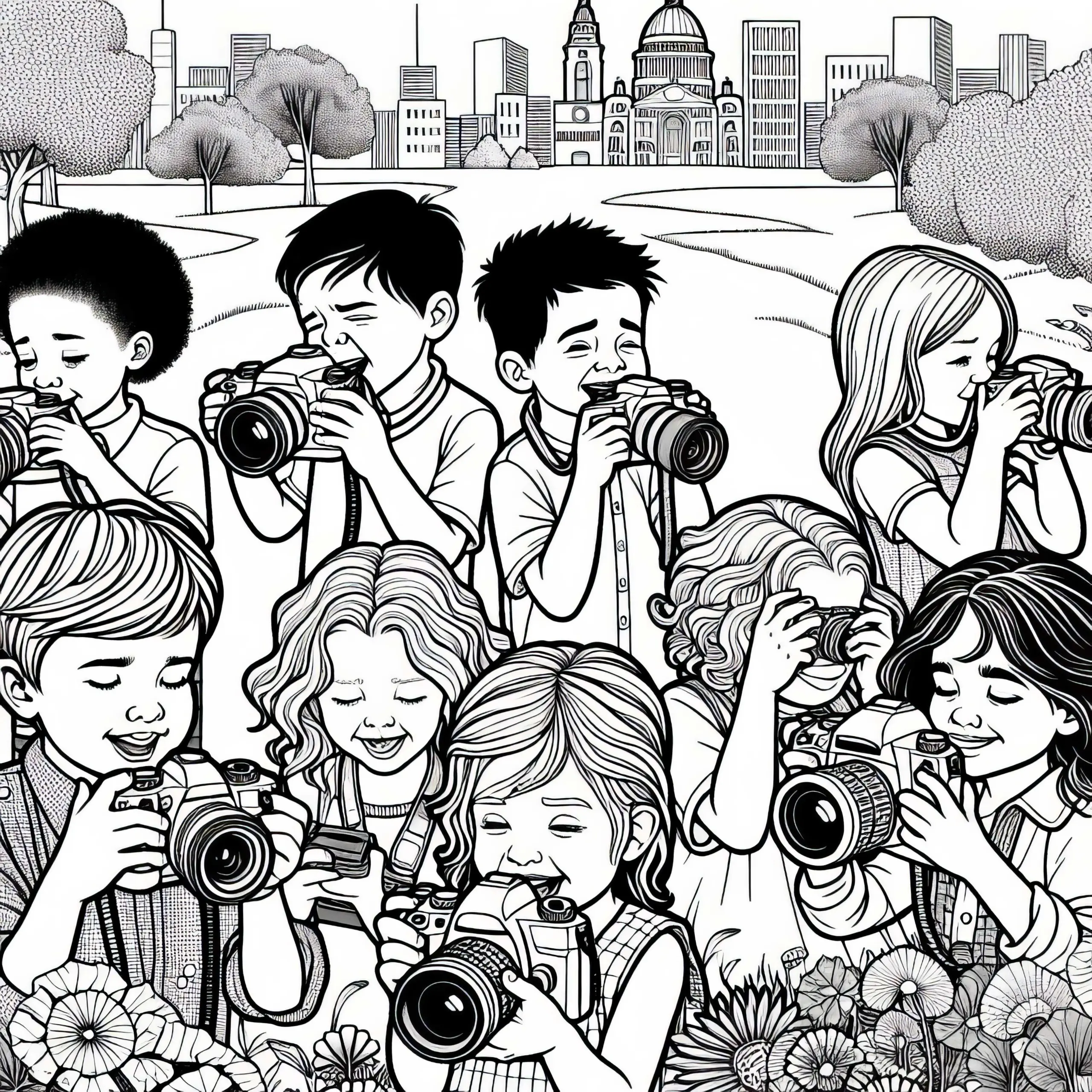 Fotografieren Malvorlage Hobby Gratis (Ausmalbild)