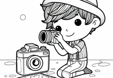Fotografieren Malvorlage für dein kreatives Hobby Kostenlos