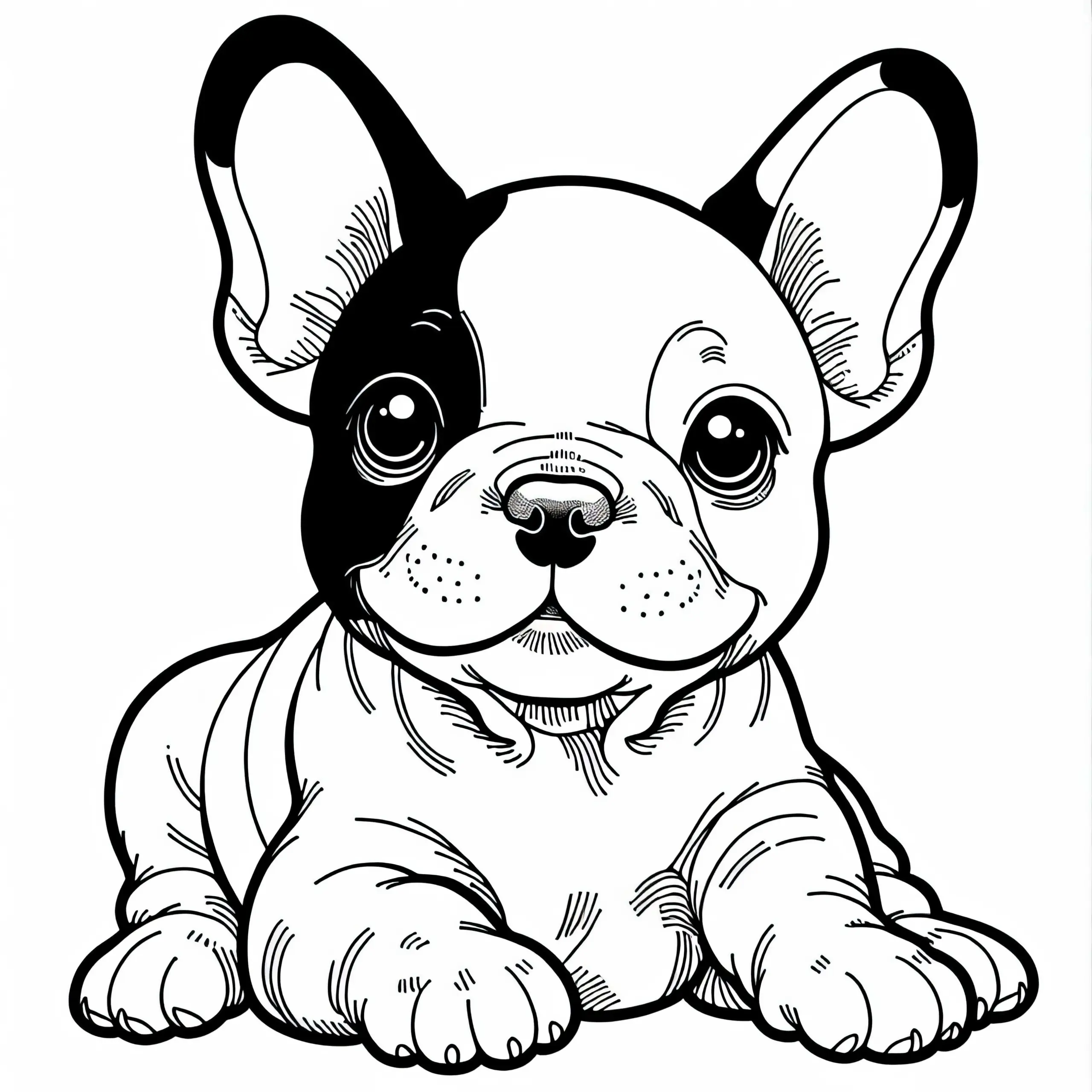 Französische Bulldogge Ausmalbild – Kostenloser Download