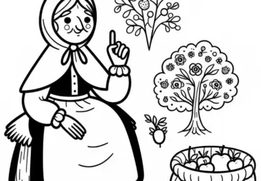 Frau Holle: Ausmalbilder kostenlos ausmalen