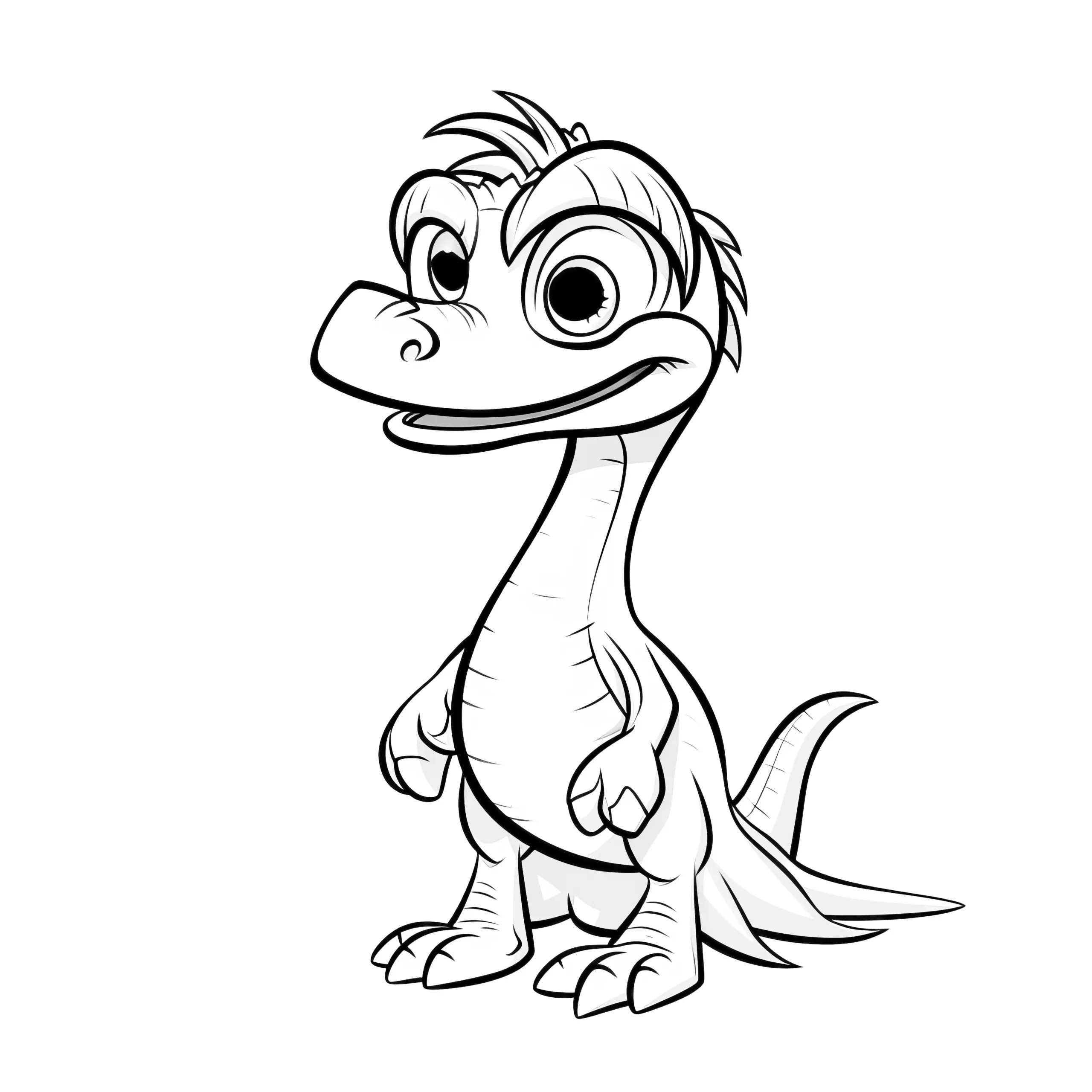 Cartoon-Velociraptor (kostenlose Malvorlage) (Ausmalbild)