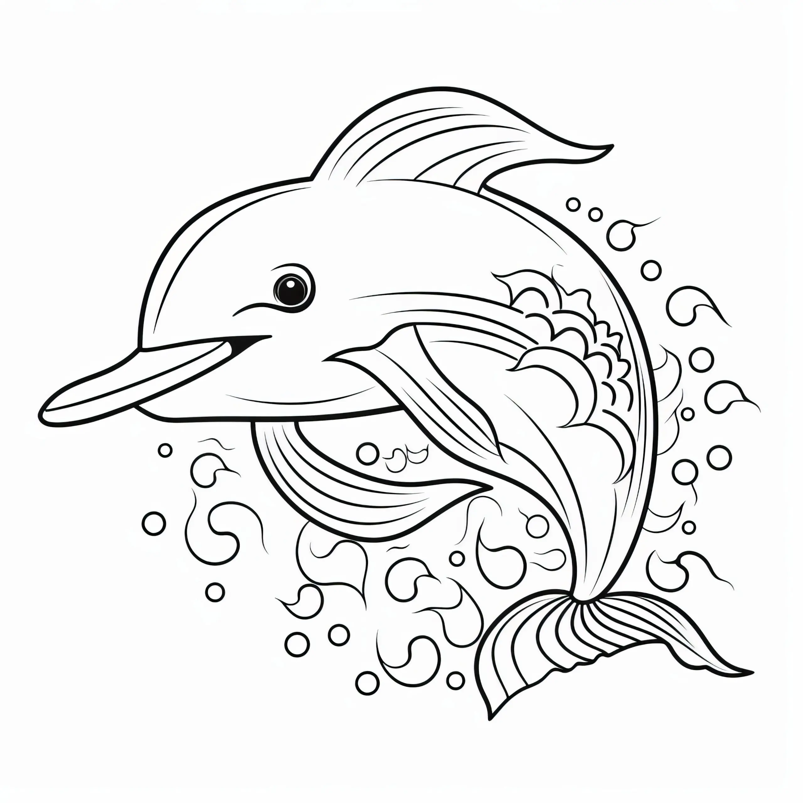 Freundlicher Delfin: Dein kreatives Abenteuer Ausmalbild (kostenlos)