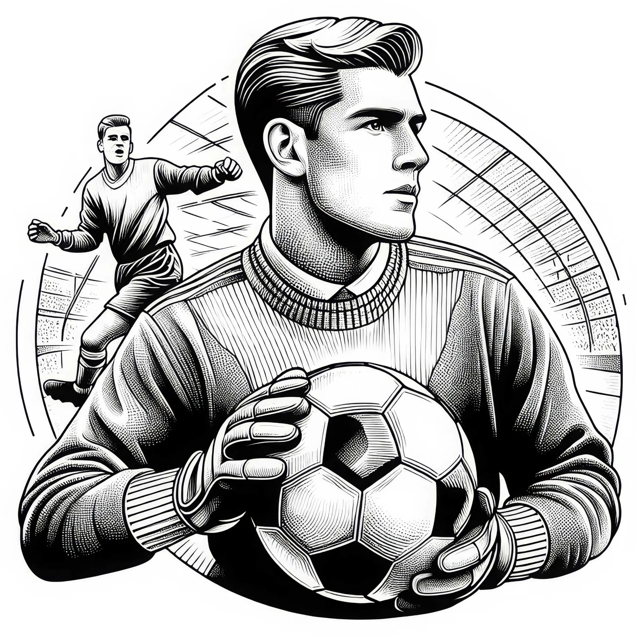 Kostenlose Malvorlage für Fußball (Ausmalbild)
