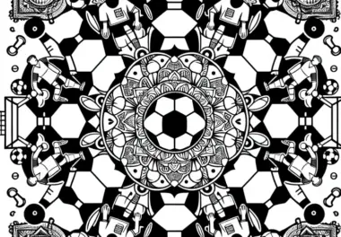 Fußball Mandala Malvorlage Kostenlos Herunterladen und Online Ausmalen