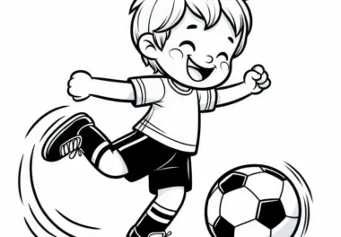 Fußball Spielen Ausmalbild für Hobby Kostenlos
