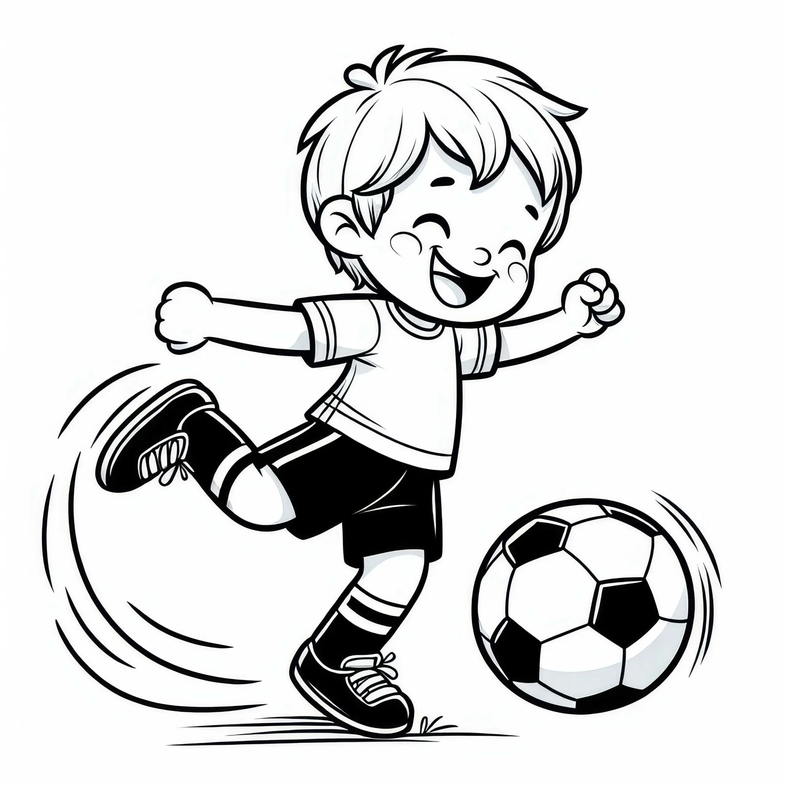 Fußball Spielen Ausmalbild für Hobby Kostenlos