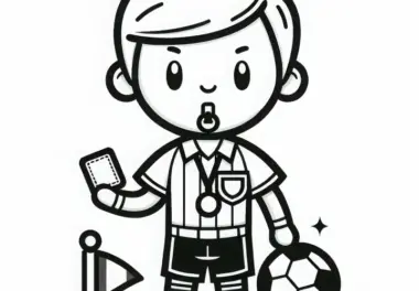 Fußballschiedsrichter: kostenlose Ausmalbilder