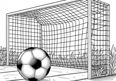 Fußballtor Ausmalbild Kostenlos