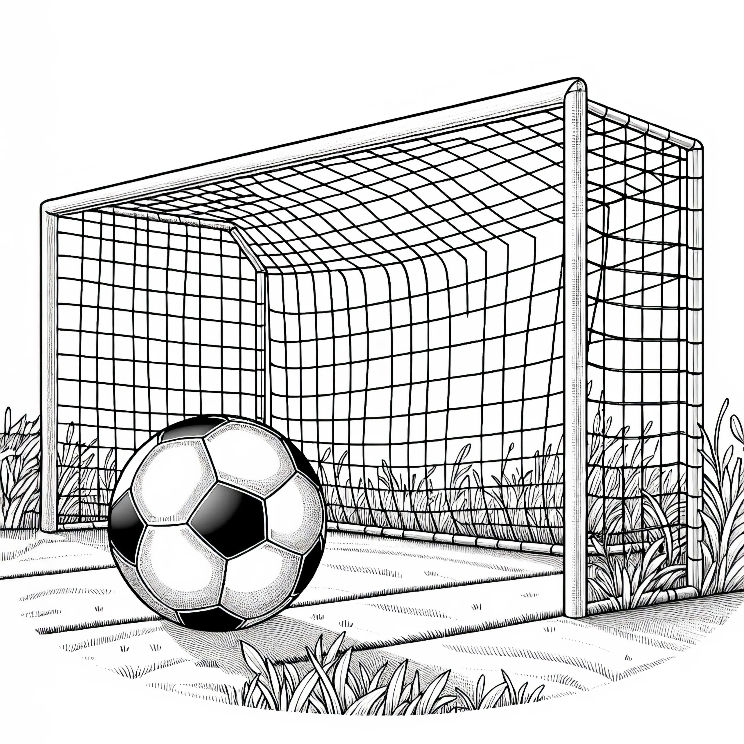 Fußballtor Ausmalbild Kostenlos