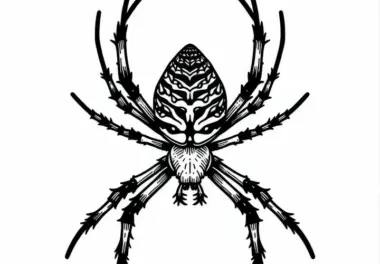 Gartenkreuzspinne Argiope Aurantia Ausmalbild Kostenlos