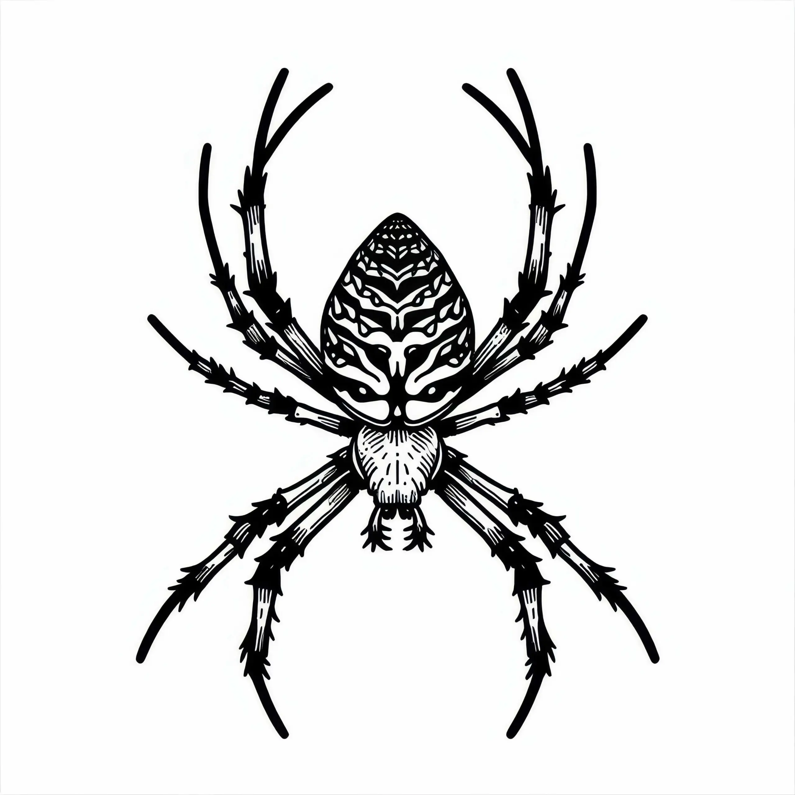 Gartenkreuzspinne Argiope Aurantia Ausmalbild Kostenlos