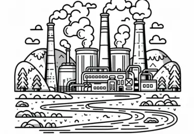 Geothermiekraftwerk Ausmalbild Kostenlos