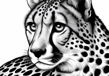 Gepard Ausmalbild Gratis – Kostenloses Ausmalbild für kreative Freizeit