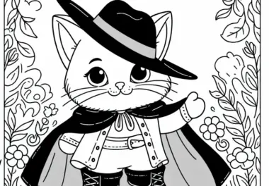 Der gestiefelte Kater: Ausmalbilder kostenlos ausmalen